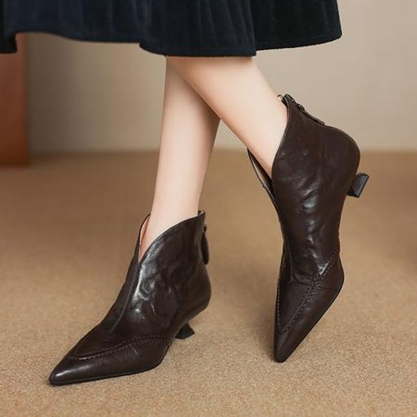 Handcrafted Genuine Leather Women's Shoes - Elegance Meets Luxury Quality(Easn20182297)