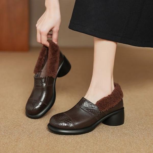 Handcrafted Genuine Leather Women's Shoes: Luxurious Elegance in Every Stitch(Easn20182322)