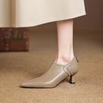 Elegant Handcrafted Leather Women’s Shoes: Luxury Artistry(Easn20182326)