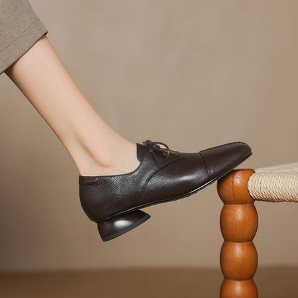 Handcrafted Genuine Leather Women's Shoes: Luxurious Elegance in Every Stitch(Easn2018a2123)