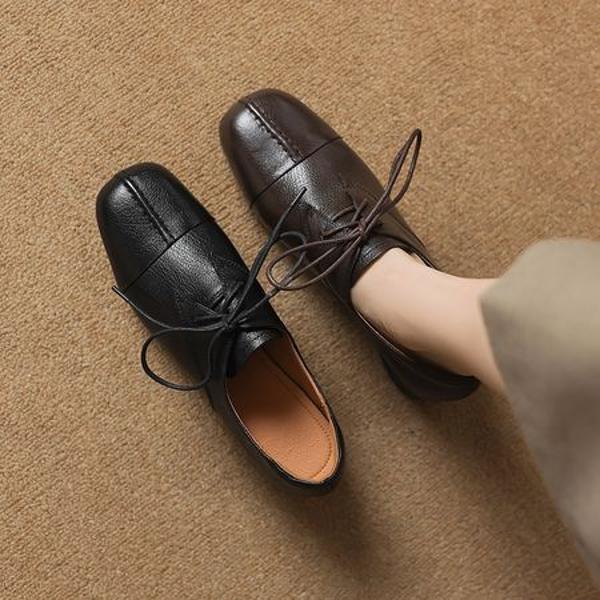 Handcrafted Genuine Leather Women's Shoes: Luxurious Elegance in Every Stitch(Easn2018a2123)