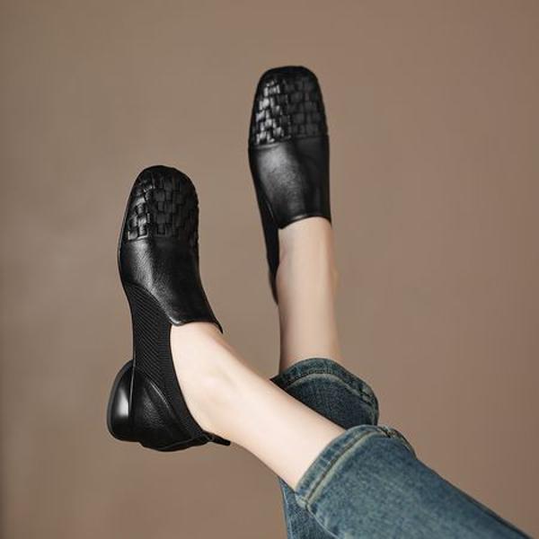 Exquisite Handcrafted Leather Women's Shoes for Elegant Living(Easn2018a2076)