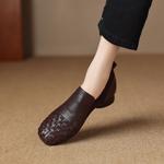 Exquisite Handcrafted Leather Women's Shoes for Elegant Living(Easn2018a2076)