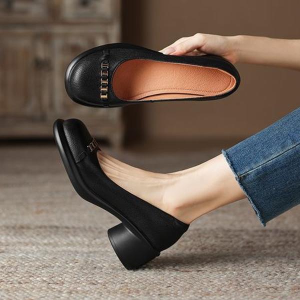 Elegant Handcrafted Leather Women's Shoes - Luxury Quality Craftsmanship(Easn2018a1921)