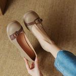 Elegant Handcrafted Genuine Leather Women’s Shoes(Easn2018a1926)