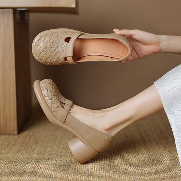 Exquisite Handcrafted Leather Women's Shoes: Luxury Meets Elegance(Easn2018a1930)