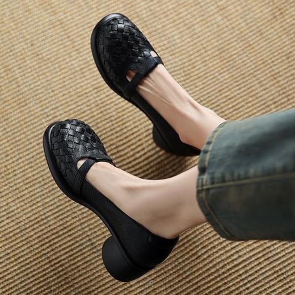 Exquisite Handcrafted Leather Women's Shoes: Luxury Meets Elegance(Easn2018a1930)