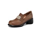 Handcrafted Luxury Leather Women's Footwear Elegance(Easn2018a1913)