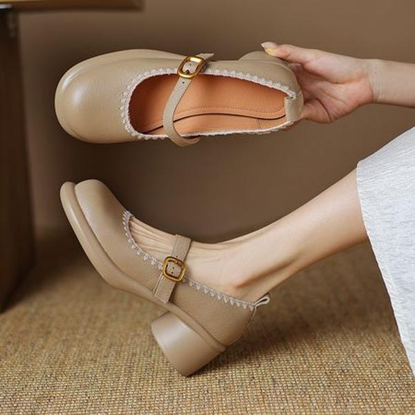 Exquisite Handcrafted Genuine Leather Women's Shoes: Elegance Redefined(Easn2018a1928)