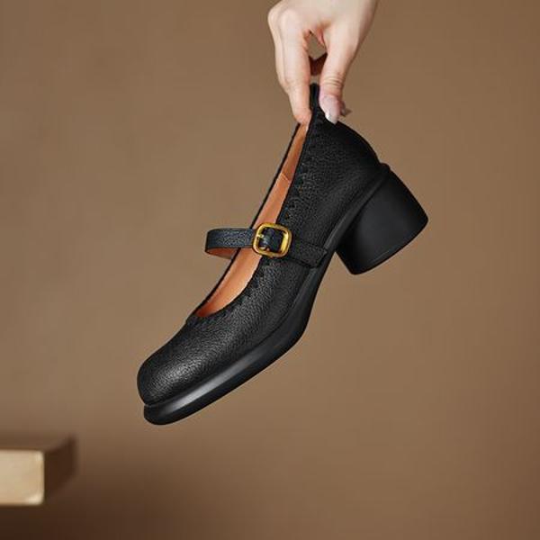 Exquisite Handcrafted Genuine Leather Women's Shoes: Elegance Redefined(Easn2018a1928)