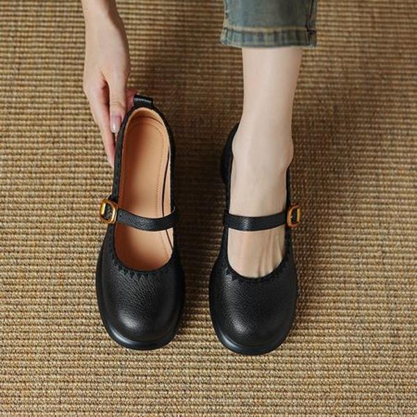 Exquisite Handcrafted Genuine Leather Women's Shoes: Elegance Redefined(Easn2018a1928)