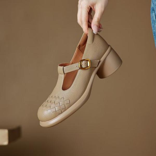 Exquisite Handmade Leather Women’s Shoes: Elegance in Every Step(Easn2018a1929)