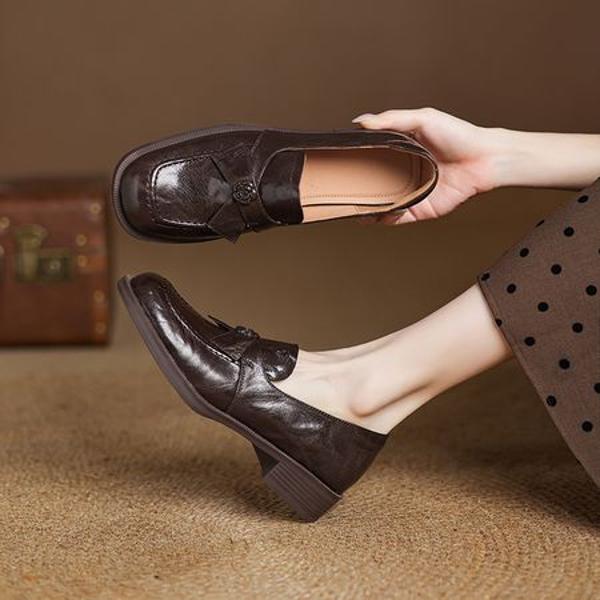 Luxurious Handcrafted Leather Women's Shoes: Elegance Redefined(Easn20182360)