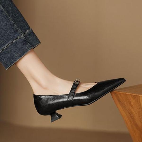 Exquisite Handcrafted Leather Women's Shoes: Luxury Elegance(Easn20182355)