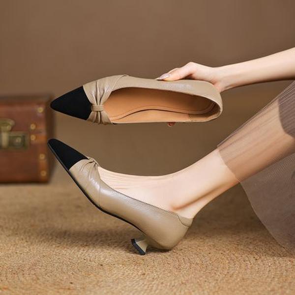 Handcrafted Luxury Leather Women's Shoes: Elegance in Every Stitch(Easn20182352)