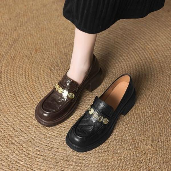 Handcrafted Luxury Leather Women's Shoes for Elegance(Easn20182375)