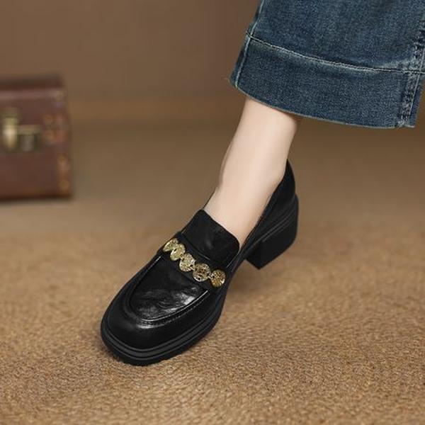 Handcrafted Luxury Leather Women's Shoes for Elegance(Easn20182375)