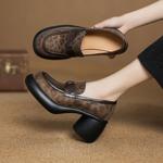 Handcrafted Leather Luxury Women's Shoes: Elegance Redefined(Easn20182371)