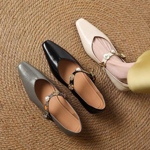 Handcrafted Luxury Leather Women's Shoes - Elegant Quality Craftsmanship(Easn20182356)