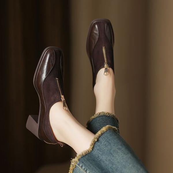 Elegant Handmade Leather Women's Shoes: Exquisite Craftsmanship and Luxurious Quality(Easn20182363)