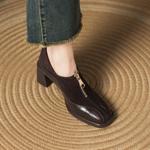 Elegant Handmade Leather Women's Shoes: Exquisite Craftsmanship and Luxurious Quality(Easn20182363)