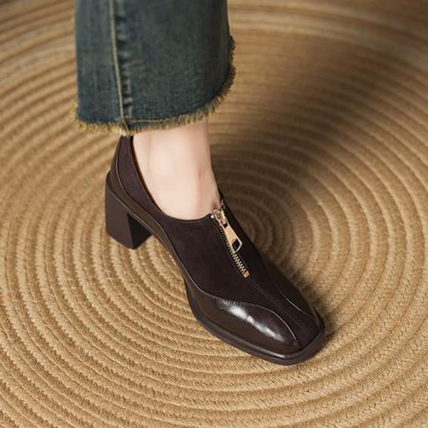 Elegant Handmade Leather Women's Shoes: Exquisite Craftsmanship and Luxurious Quality(Easn20182363)