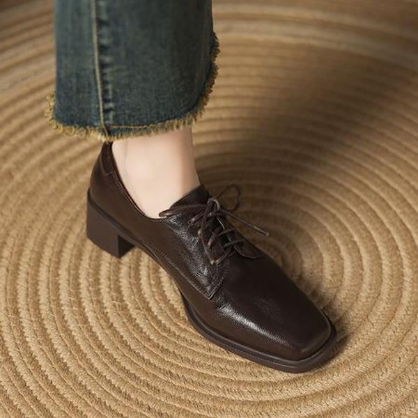 Handcrafted Luxurious Leather Shoes for Elegant Women(Easn20182369)