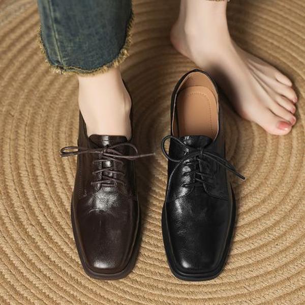 Handcrafted Luxurious Leather Shoes for Elegant Women(Easn20182369)