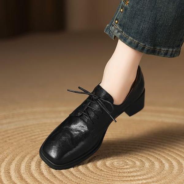 Handcrafted Luxurious Leather Shoes for Elegant Women(Easn20182369)