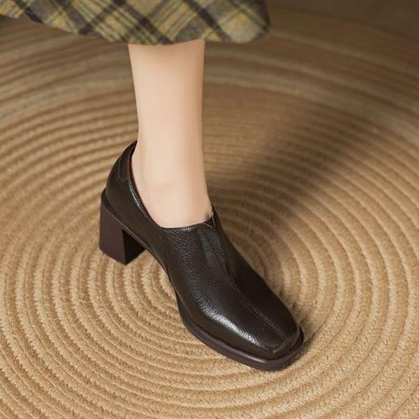 Handcrafted Luxury Leather Shoes for Elegant Women(Easn20182383)