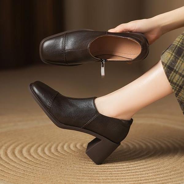 Handcrafted Luxury Leather Women’s Shoes for Elegant Style(Easn20182366)