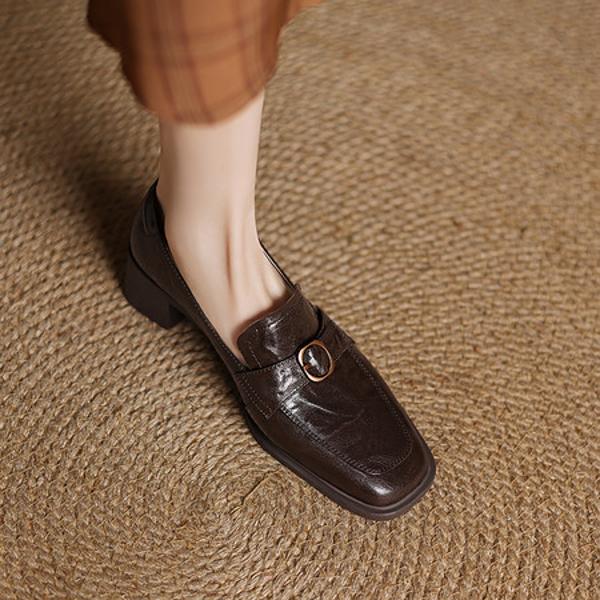 Handcrafted Luxury Leather Women's Shoes: Elegant Artistry & Quality(Easn20182502)