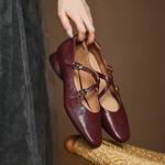 Elegant Handmade Leather Women's Shoes: Exquisite Craftsmanship & Luxury(Easn20182370)