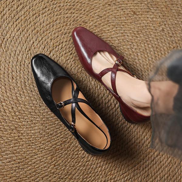 Elegant Handmade Leather Women's Shoes: Exquisite Craftsmanship & Luxury(Easn20182370)