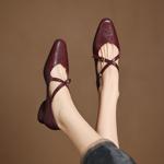 Elegant Handmade Leather Women's Shoes: Exquisite Craftsmanship & Luxury(Easn20182370)