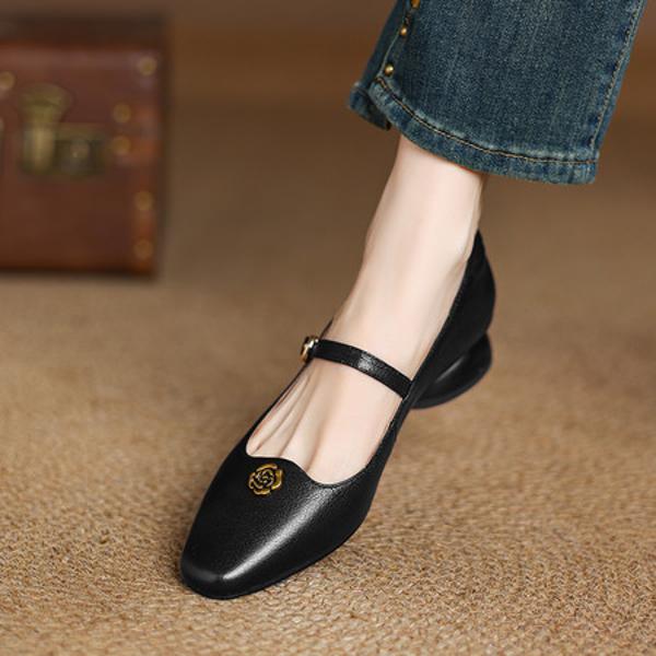 Elegantly Crafted Luxury Genuine Leather Handmade Women's Shoes(Easn20182509)