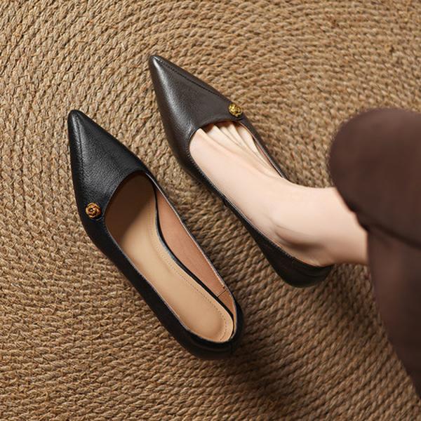 Handcrafted Luxury Genuine Leather Women's Shoes: Elegance in Every Stitch(Easn20182508)