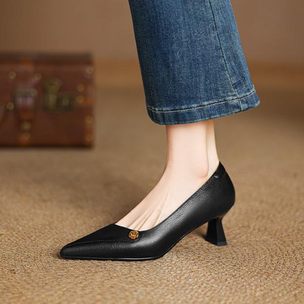 Handcrafted Luxury Genuine Leather Women's Shoes: Elegance in Every Stitch(Easn20182508)