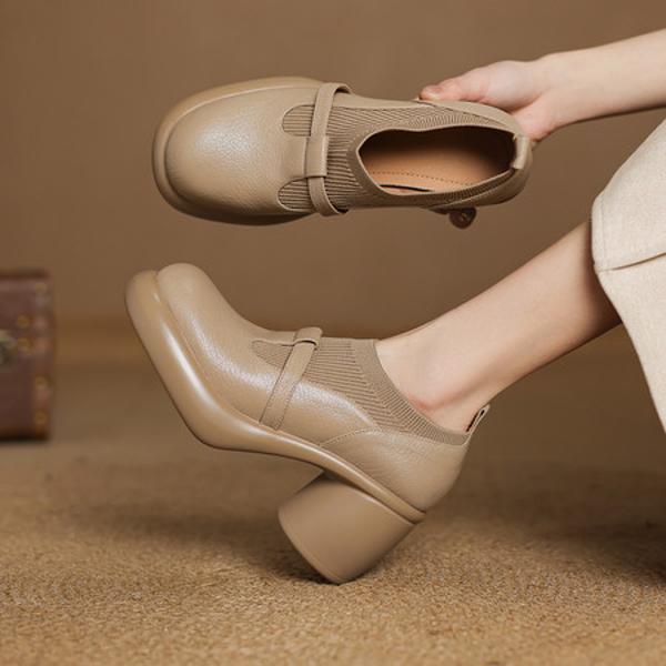 Handcrafted Genuine Leather Women’s Shoes - Luxurious Elegance(Easn20182510)