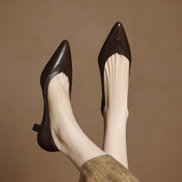 Handcrafted Luxury Leather Women's Shoes - Exquisite Craftsmanship & Timeless Elegance(Easn20182521)