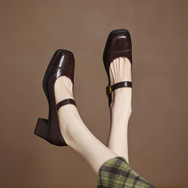 Elegant Handcrafted Genuine Leather Women's Shoes(Easn20182528)