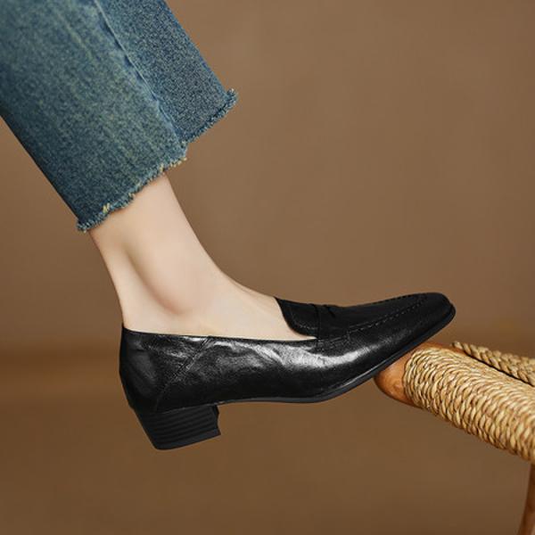 Handcrafted Leather Women's Shoes: Elegance in Every Stitch(Easn20182532)