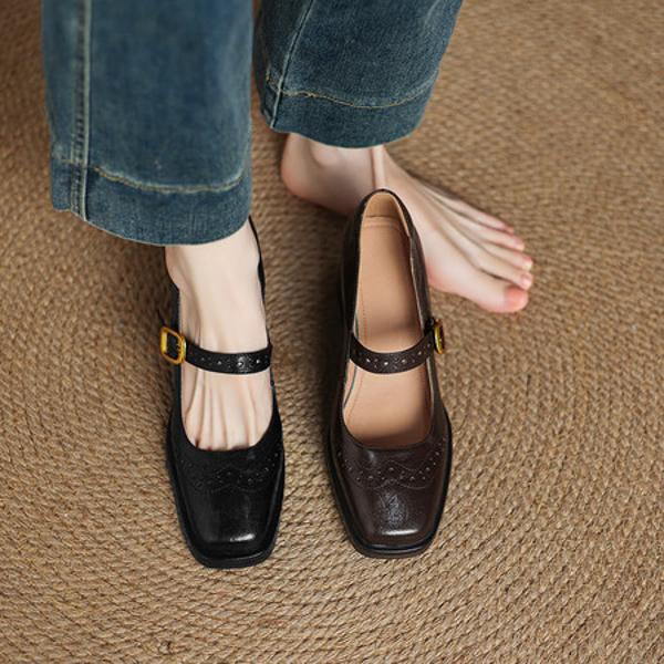 Exquisite Handcrafted Leather Women's Shoes for Elegant Luxury(Easn20182526)