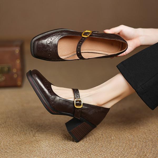 Exquisite Handcrafted Leather Women's Shoes for Elegant Luxury(Easn20182526)