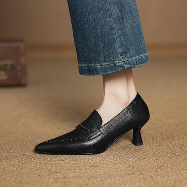 Exquisite Handcrafted Leather Women's Shoes: Luxury, Elegance, Perfection(Easn20182535)