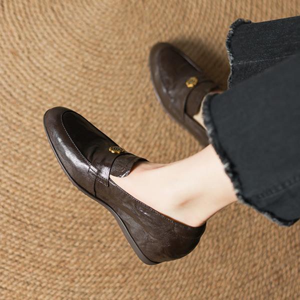 Handcrafted Genuine Leather Women's Shoes - Exquisite Craftsmanship & Elegant Luxury(Easn20182571)