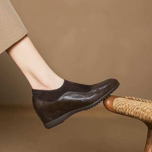 Handcrafted Luxury Genuine Leather Women's Shoes - Elegant Artisan Craftsmanship(Easn20182569)