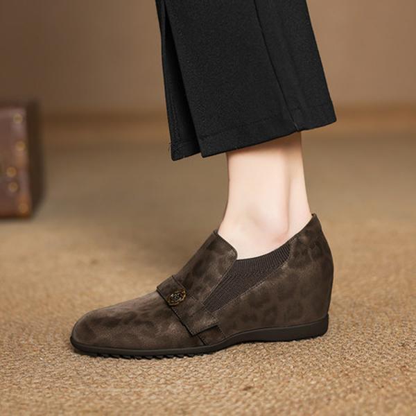 Handcrafted Luxurious Genuine Leather Women's Shoes with Elegant Artistry(Easn20182570)