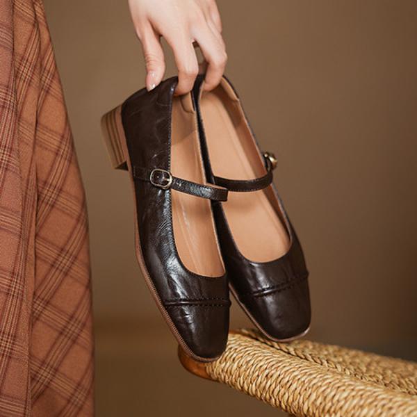 Handcrafted Leather Women's Shoes: Elegance Redefined(Easn20182551)