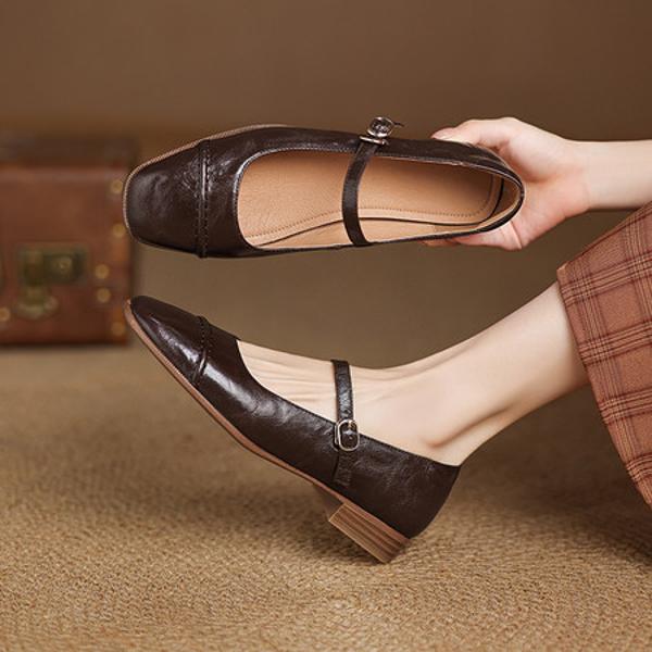 Handcrafted Leather Women's Shoes: Elegance Redefined(Easn20182551)